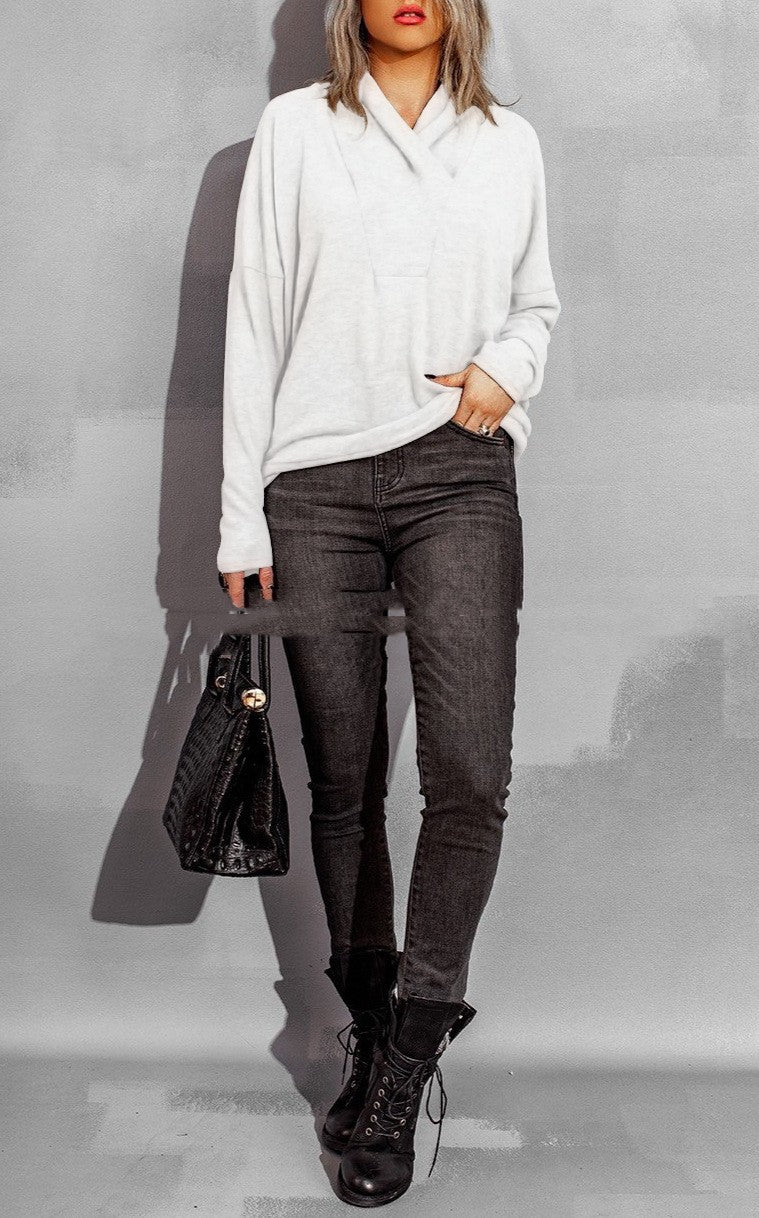 Long Sleeve Knitted Top Pullover