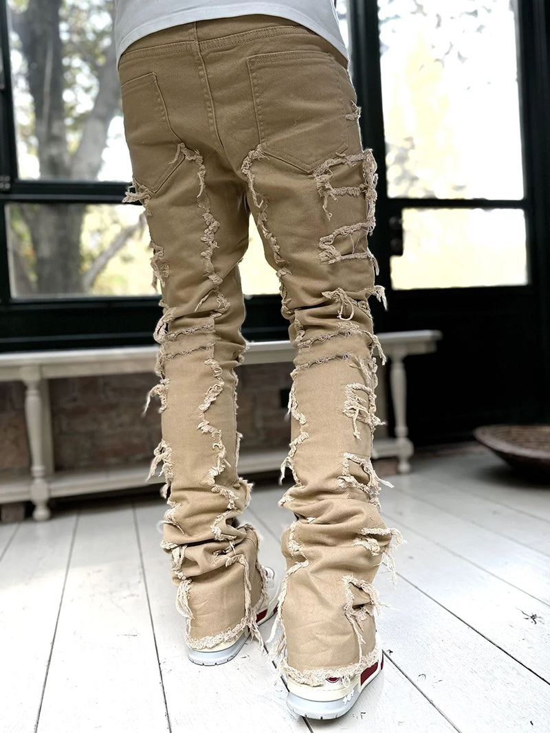 Men Trousers Individual Patched Pants