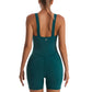 Square Collar Sleeveless Backless Yoga Jumpsuit