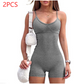 Spaghetti Strap Shorts Jumpsuit Sports Yoga Workout Tight Romper