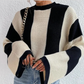 Women's Round Neck Striped Knitted Sweater