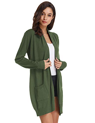 GRACE KARIN Women's Cardigan Sweater Color Block Long Sleeve Casual Long Sleeve Argyle Black S