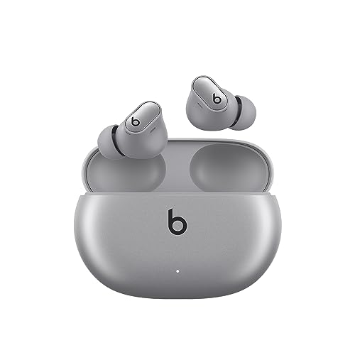 Beats Studio Buds + | True Wireless Noise Cancelling Earbuds, Enhanced Apple & Android Compatibility, Built-in Microphone, Sweat Resistant Bluetooth Headphones, Spatial Audio - Cosmic Silver
