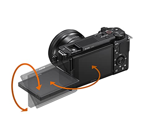 Sony Alpha ZV-E10 - APS-C Interchangeable Lens Mirrorless Vlog Camera Kit - White