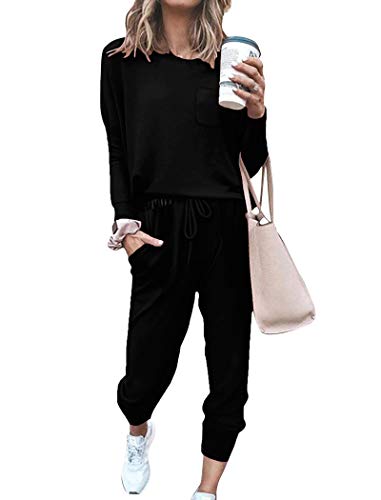 Bofell Lounge Sets for Women 2 Piece Fall Outfits 2023 Fashion Trending Now Sweatsuits Tracksuits with Pockets Work Out Sets