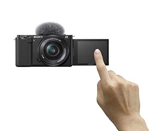 Sony Alpha ZV-E10 - APS-C Interchangeable Lens Mirrorless Vlog Camera Kit - White