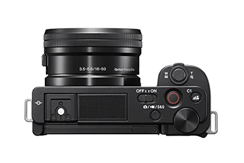 Sony Alpha ZV-E10 - APS-C Interchangeable Lens Mirrorless Vlog Camera Kit - White