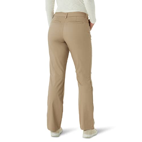 Lee Women's Wrinkle Free Relaxed Fit Straight Leg Pant, Black, 2 Long