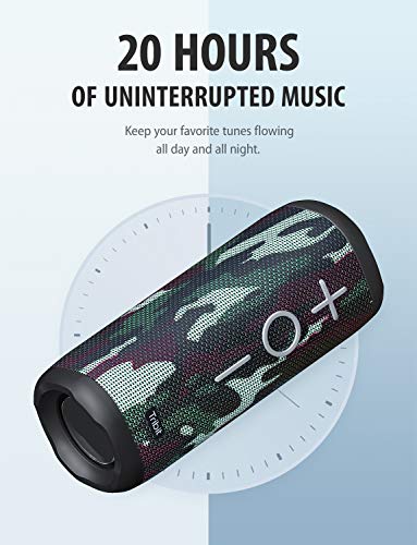 Tribit StormBox Bluetooth Speaker - 24W Portable Speaker, 360° Full Surround Sound, Enhanced Bass, Wireless Dual Pairing, IPX7 Waterproof, 20-Hour Playtime, 66ft Bluetooth Range Outdoor Speaker