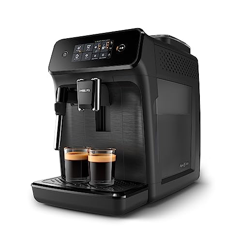 Philips 2200 Series Fully Automatic Espresso Machine, LatteGo Milk Frother, 3 Coffee Varieties, Intuitive Touch Display, 100% Ceramic Grinder, AquaClean Filter, Aroma Seal, Black (EP2230/14)