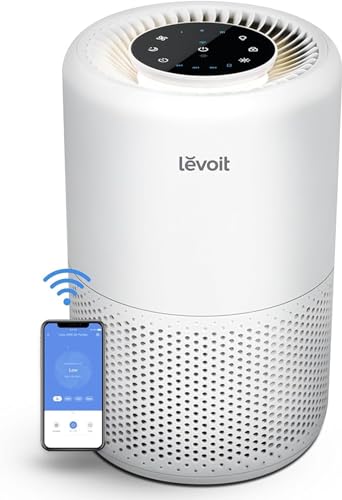 Levoit Air Purifiers for Bedroom, Works with Alexa,Quiet Smart WiFi Air Purifier for Home Allergies Pets Smokers, H13 True HEPA Filter Removes 99.97% Smoke Dust Mold Pollen,Sleep Mode,Timer,Core 200S