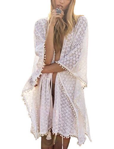 Bsubseach Women's Blue Print Chiffon Bikini Swimsuit Cover Ups