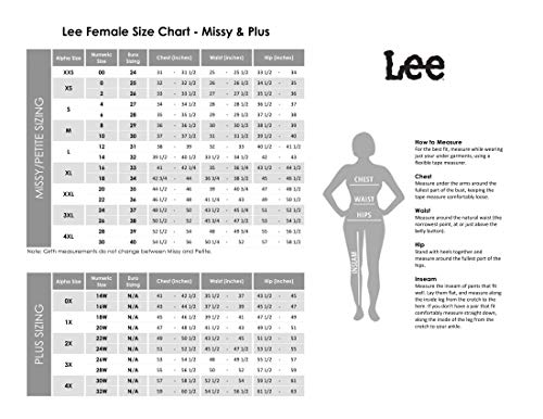 Lee Women's Wrinkle Free Relaxed Fit Straight Leg Pant, Black, 2 Long