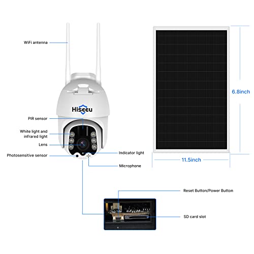 Hiseeu 2K,Two Way Audio Wireless Security Camera System,1TB Hard Drive,4Pcs 3MP Cameras 10Channel NVR,Mobile&PC Remote,Outdoor IP66 Waterproof,Night Vision,Motion Alert,Plug&Play,7/24/Motion Record