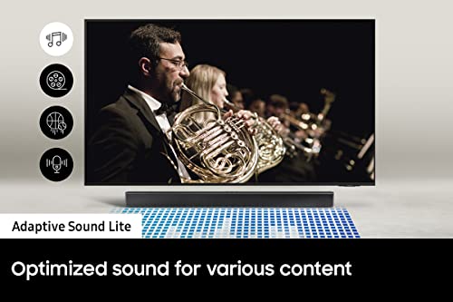 SAMSUNG HW-C450 2.1ch Soundbar w/DTS Virtual X, Subwoofer Included, Bass Boost, Adaptive Sound Lite, Game Mode, Bluetooth, Wireless Surround Sound Compatible (Newest Model),Black