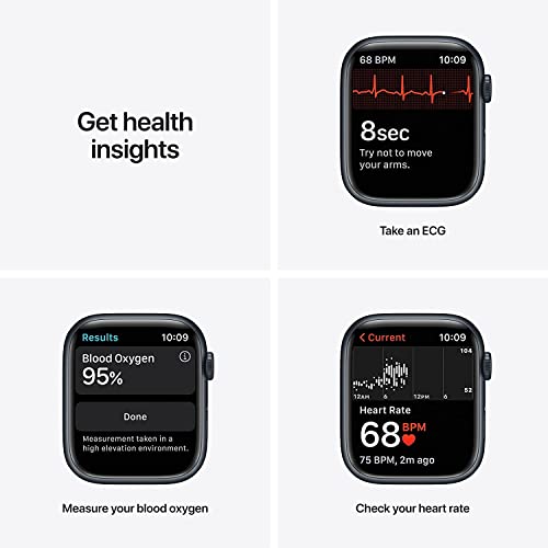 Apple Watch Series 7 (GPS, 45mm) Midnight Aluminum Case with Midnight Sport Band