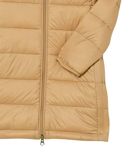 Amazon Essentials Women's Lightweight Water-Resistant Hooded Puffer Coat (Available in Plus Size), Black, Large