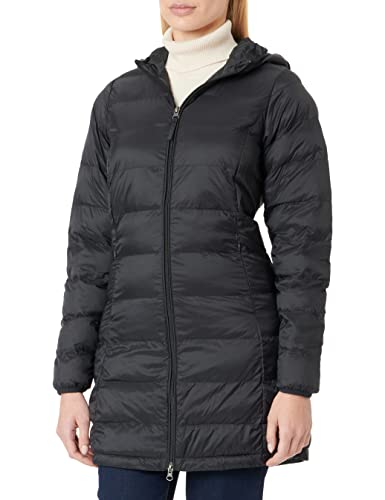 Amazon Essentials Women's Lightweight Water-Resistant Hooded Puffer Coat (Available in Plus Size), Black, Large