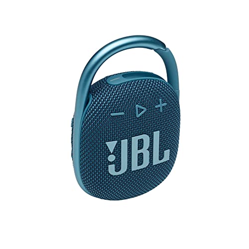 JBL Clip 4 - Portable Mini Bluetooth Speaker, Big Audio and Punchy bass, Integrated Carabiner, IP67 Waterproof and dustproof, 10 Hours of Playtime, Speaker for Home, Outdoor and Travel - (Blue)