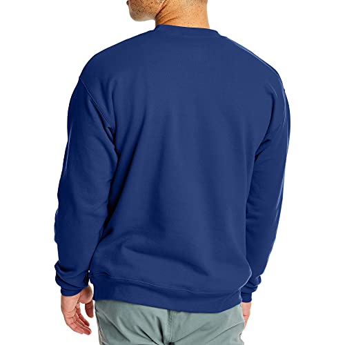 Hanes Men's Sweatshirt, EcoSmart Fleece Crewneck Sweatshirt, Cotton-Blend Fleece Sweatshirt, Plush Fleece Pullover Sweatshirt, Black, Large
