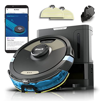 Shark AI Ultra 2-in-1 Robot Vacuum & Mop with Sonic Mopping, Matrix Clean, Home Mapping, HEPA Bagless Self Empty Base and 2 Microfiber Mopping Pads