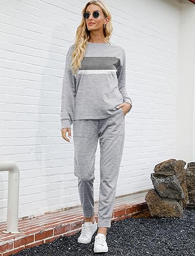 Bofell Lounge Sets for Women 2 Piece Fall Outfits 2023 Fashion Trending Now Sweatsuits Tracksuits with Pockets Work Out Sets