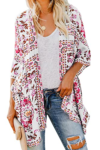 Bsubseach Pom Pom Kimono Cover Up for Bathing Suit Women Half Sleeve Cardigan Summer Bikini Beachwear Black