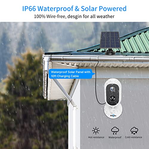 Hiseeu 2K Outdoor Security Camera bullet,2-Way Audio, 3MP Surveillance IP Cameras,IP66 Waterproof, Remote Viewing,Motion Detection,Night Vision,Cloud&SD Storage,Compatible with Hiseeu Wireless Systems