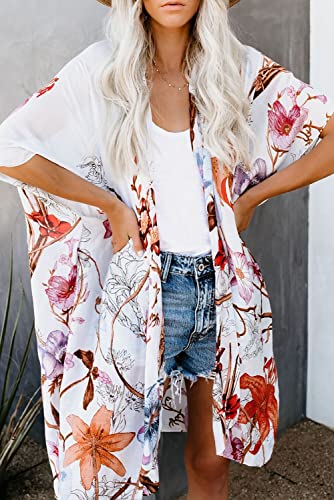 Bsubseach Pom Pom Kimono Cover Up for Bathing Suit Women Half Sleeve Cardigan Summer Bikini Beachwear Black