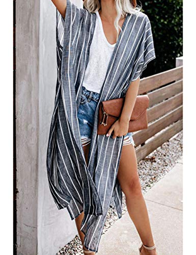Bsubseach Pom Pom Kimono Cover Up for Bathing Suit Women Half Sleeve Cardigan Summer Bikini Beachwear Black