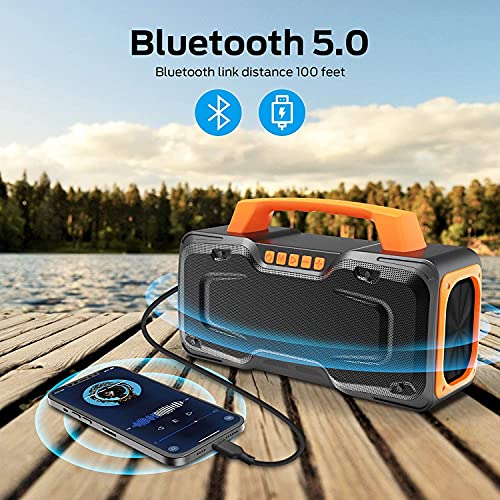 Portable Bluetooth Speaker,70W High Volume,Upgraded Version,IPX 7 Waterproof Speaker,Wireless Bluetooth 5.0, Power Bank, Long-Term Playback,Suitable Parties,Outdoor