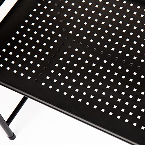 Mind Reader Elevate Collection, Microwave Oven Rack, Utility Shelf for Utensils, Cook Books, Towels, Pot Holders and Accessories, 2 Hooks, Metal, Black