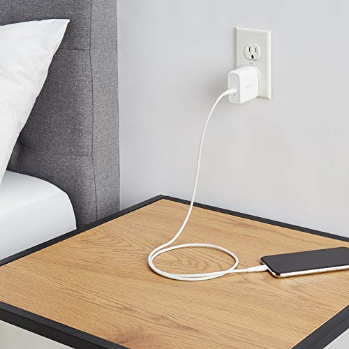 Amazon Basics 30W One-Port GaN USB-C Wall Charger with Power Delivery PD for Tablets & Phones (iPhone 14/13/12/11/X,iPad,Samsung)-White (non-PPS)