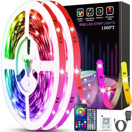 https://www.amazon.com/dp/B0932M1666?ref_=pe_3601880_775672680&th=1 100ft (2 Rolls of 50ft) Music Sync Color Changing Strip Lights with Remote and App Control RGB Strip, for Room Home Party Decoration