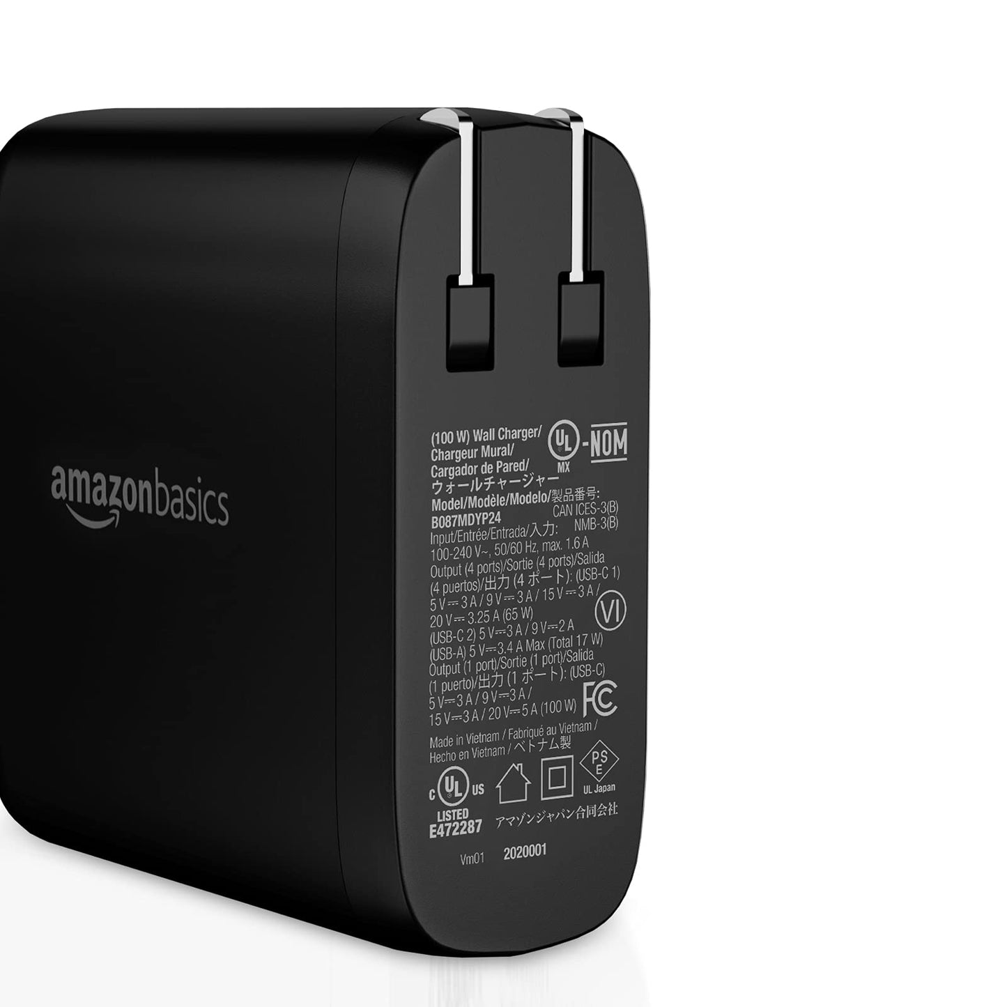 Amazon Basics 30W One-Port GaN USB-C Wall Charger with Power Delivery PD for Tablets & Phones (iPhone 14/13/12/11/X,iPad,Samsung)-White (non-PPS)