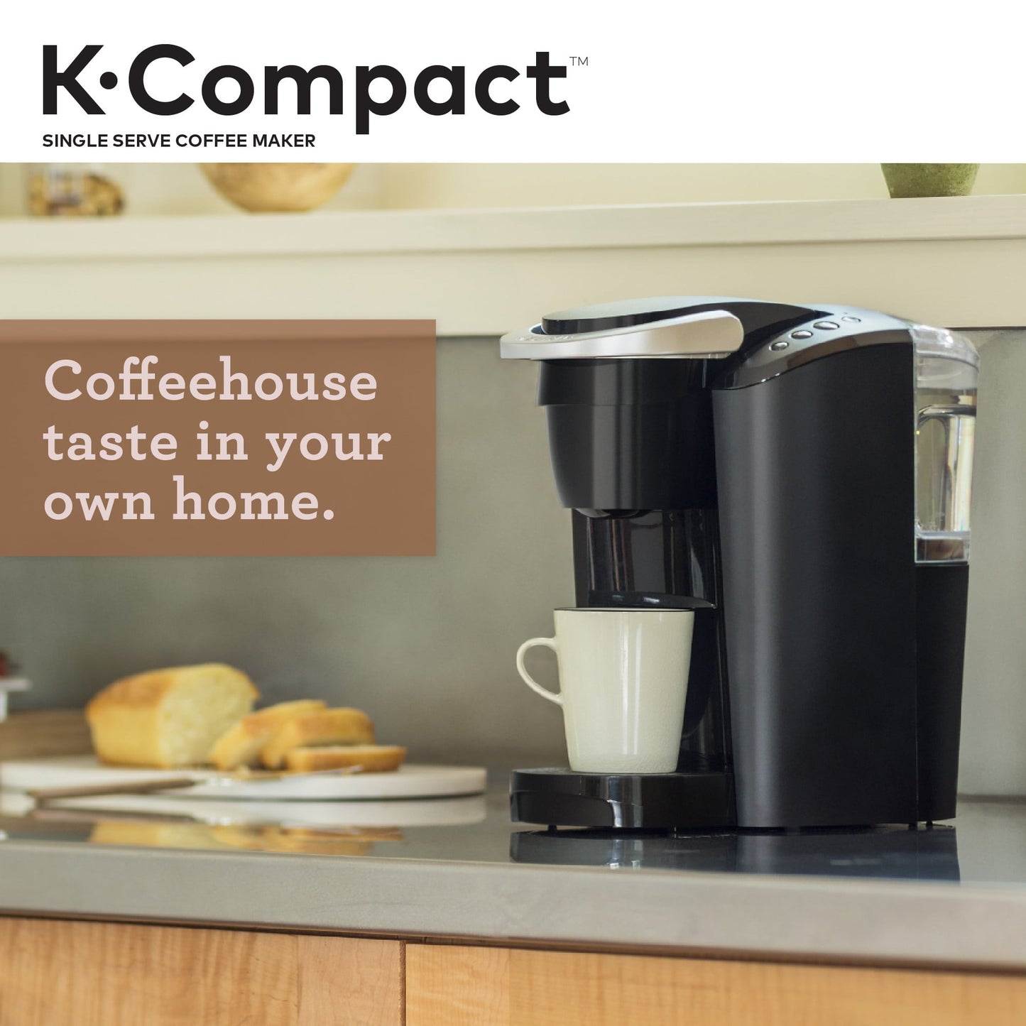 Keurig K-Compact Single-Serve K-Cup Pod Coffee Maker, Moonlight Grey