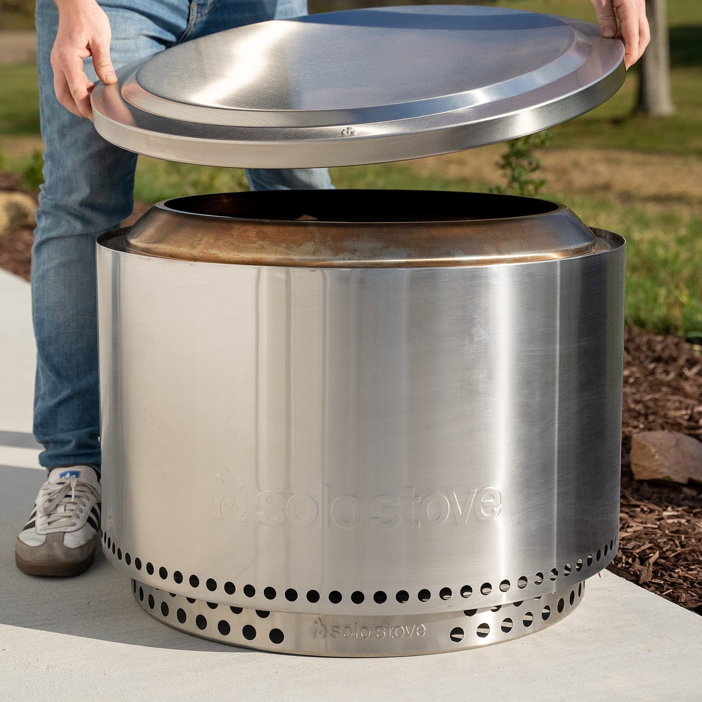 Solo Stove Bonfire Lid 304 Stainless Steel Bonfire Fire Pit Accessories for Outdoor Fire Pits and Camping Accessories