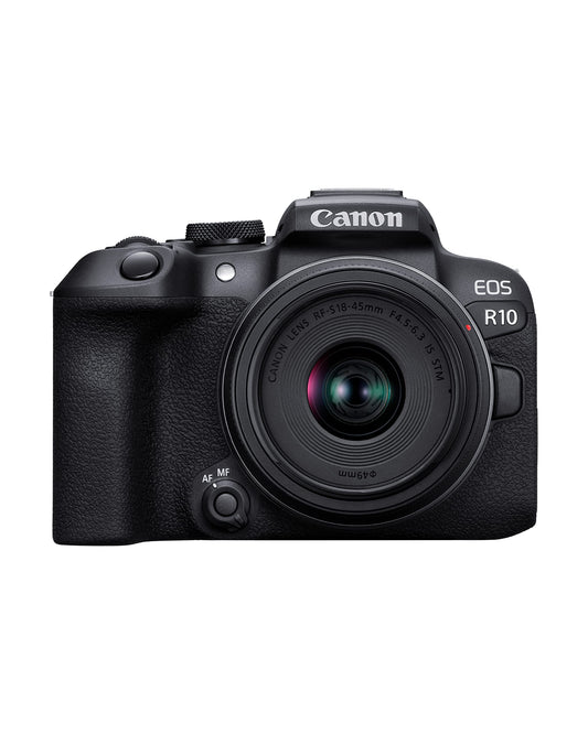 Canon EOS R10 RF-S18-45mm F4.5-6.3 is STM Lens Kit, Mirrorless Vlogging Camera, 24.2 MP, 4K Video, DIGIC X Image Processor, High-Speed Shooting, Subject Tracking, Compact, for Content Creators