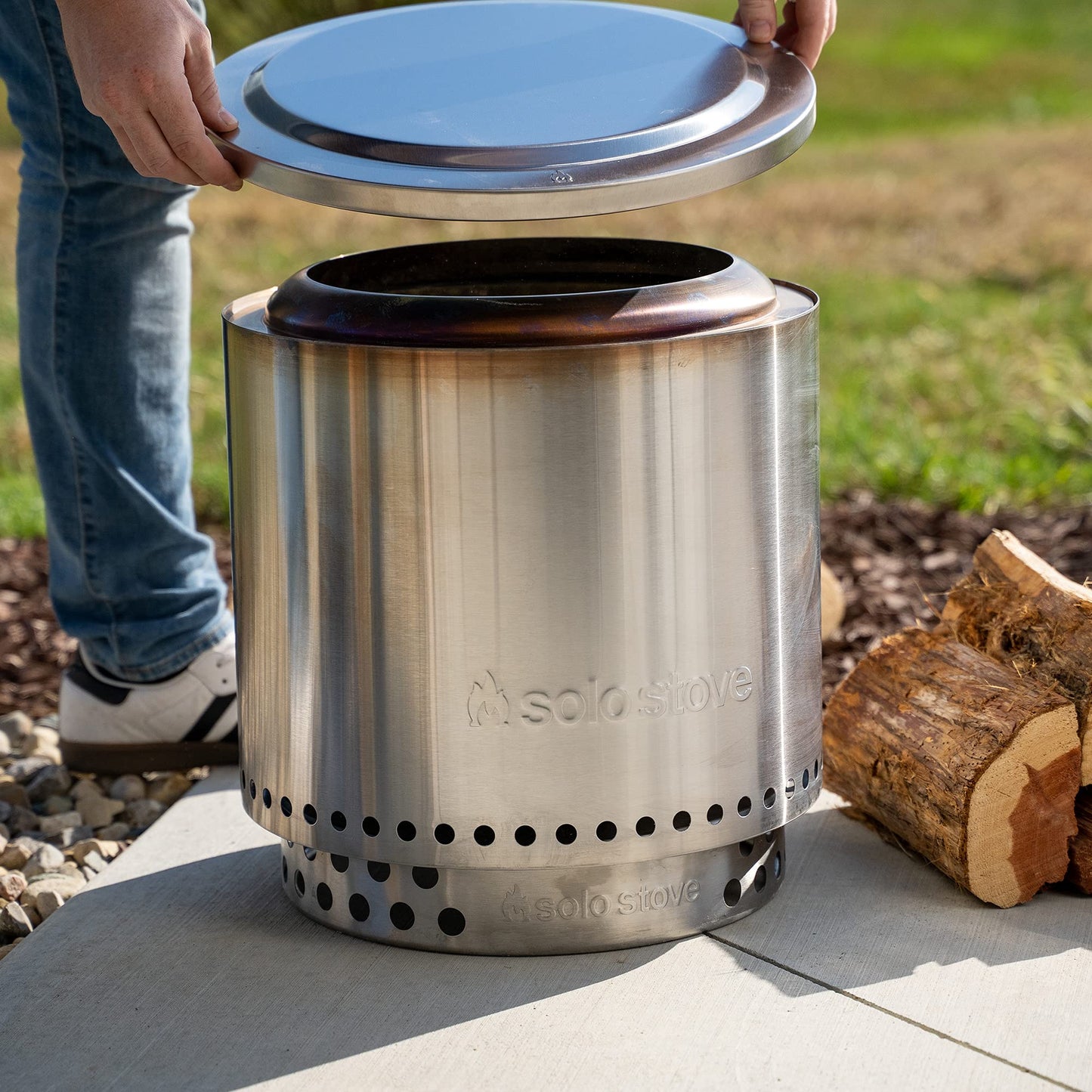 Solo Stove Bonfire Lid 304 Stainless Steel Bonfire Fire Pit Accessories for Outdoor Fire Pits and Camping Accessories