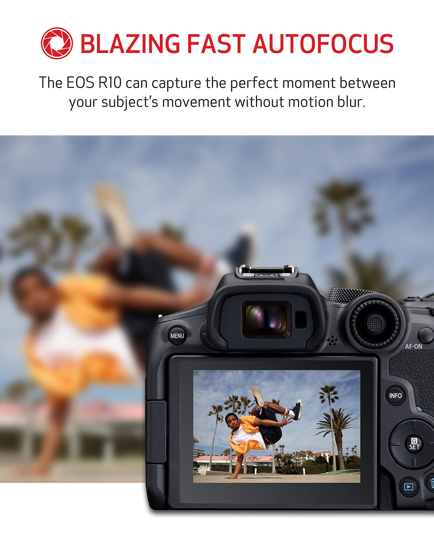 Canon EOS R10 RF-S18-45mm F4.5-6.3 is STM Lens Kit, Mirrorless Vlogging Camera, 24.2 MP, 4K Video, DIGIC X Image Processor, High-Speed Shooting, Subject Tracking, Compact, for Content Creators