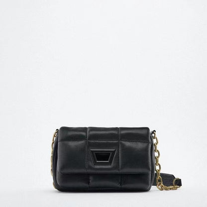 Mini Quilted Embroidered Shoulder Bag Chain