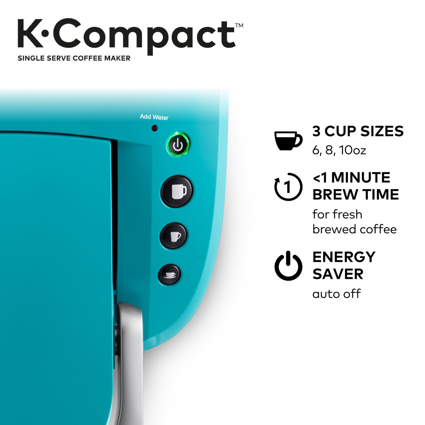Keurig K-Compact Single-Serve K-Cup Pod Coffee Maker, Moonlight Grey